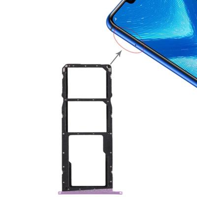 SIM-kaart lade + micro SD-kaart lade voor Huawei Honor 8X (paars)
