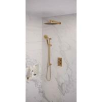 Regendoucheset Inbouw Brauer Gold Edition Thermostatisch 30 cm met 3-Weg Omstelling, Wandarm, Glijstang en 3-Standen Handdouche Geborsteld Goud Brauer - thumbnail