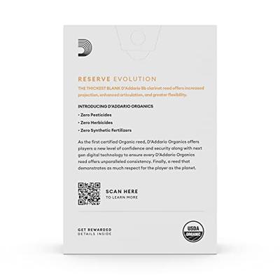 D'Addario Woodwinds Organic Reserve Evolution Bb Clarinet Reeds 2.5 (10 stuks)