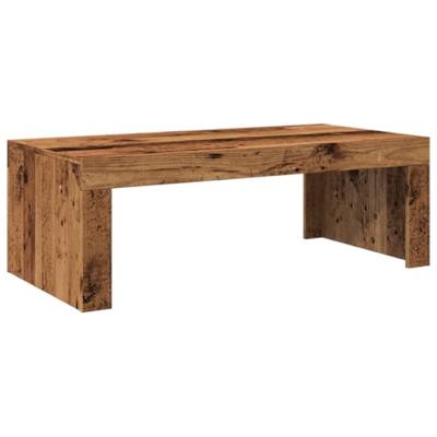 Salontafel 102x50x35 cm bewerkt hout oude houtkleurig Salontafel 102x50x35 cm bewerkt hout oude houtkleurig