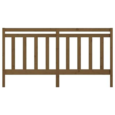 Hoofdbord 206x4x100 cm massief grenenhout honingbruin