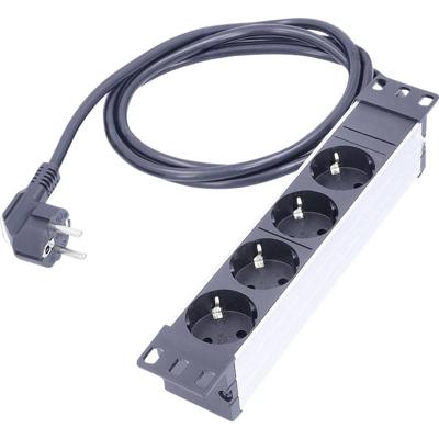 AS Schwabe 18198 Stekkerdoos Zwart, Zilver Randaarde stekker 1 stuk(s)