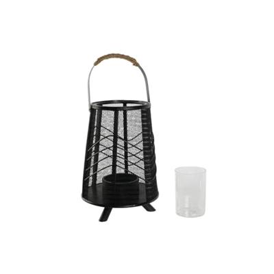 Kaarshouder Home ESPRIT Zwart Metaal 23 x 23 x 31,5 cm Kaarshouder Home ESPRIT Zwart Metaal 23 x 23 x 31,5 cm