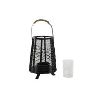 Kaarshouder Home ESPRIT Zwart Metaal 23 x 23 x 31,5 cm - thumbnail