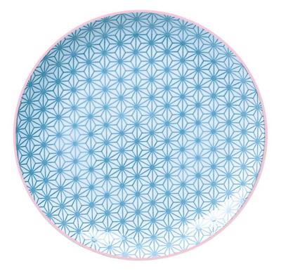Dinerbord Star Wave - Tokyo Design Studio - Licht Blauw/Roze - 25.7x3cm