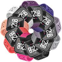 Siliconen Bandje Geventileerd Fitbit Versa 1 / 2 & Lite - Zwart - thumbnail