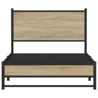 Bedframe zonder matras metaal sonoma eikenkleurig 107x203 cm - thumbnail