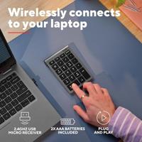 Trust Xalas Numeriek Toetsenbord Draadloos Zilver - thumbnail