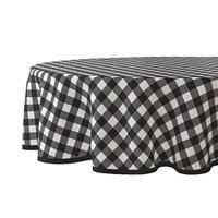 Wicotex tafelzeil rond ruit zwart 160 cm - thumbnail