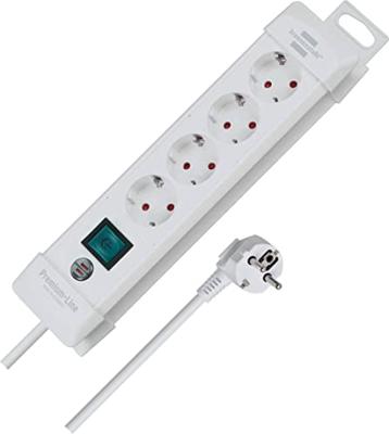 Brennenstuhl Bn-1952240100 Stekkerdoos Premium-line 4-voudig Wit 1,80 M H05 vv-f 3g1,5