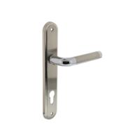 Intersteel Deurkruk Agatha op langschild profielcilinder 88mm - chroom/nikkel mat - thumbnail