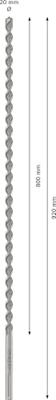 Bosch Accessoires PRO SDS max-4 hamerboor | 20x800x920 mm - 2608706850