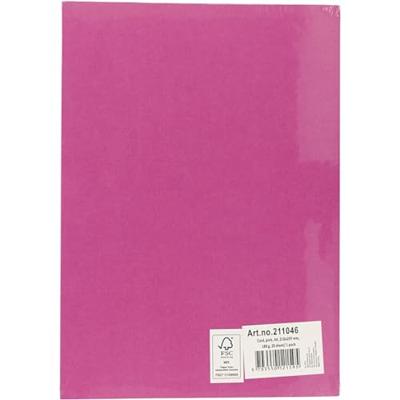 Creativ Company Gekleurd karton, a4, vel 210x297 mm, 180 gr, roze, 20 vel/ 1 doos