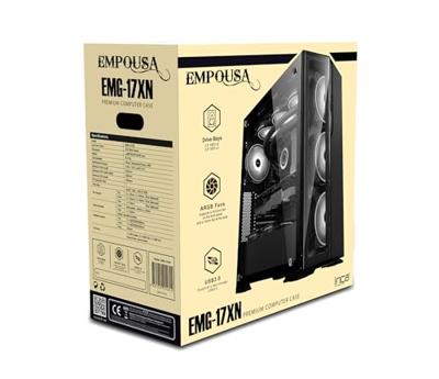 INCA EMG-17XN Midi-tower PC-behuizing Zwart