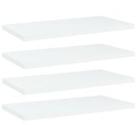 Wandschappen 4 st 40x20x1,5 cm bewerkt hout wit - thumbnail