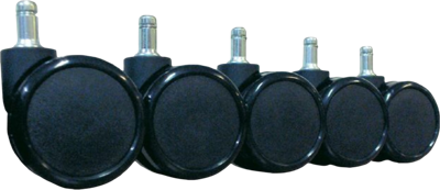 Bureaustoelwielen Euroseats zacht 5 stuks