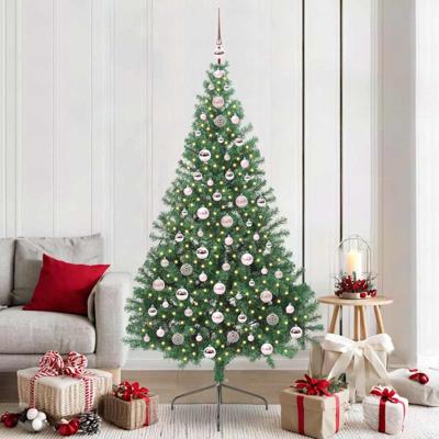 VidaXL Kunstmatig voorverlicht kerstboom met 300 led groen 210 cm pvc