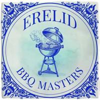 Plenty Gifts tegeltje keramiek bbq masters 10x10cm blauw, wit - thumbnail