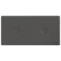 VidaXL Wandpanelen 12 st 0,54 m² 30x15 cm kunstleer grijs - thumbnail