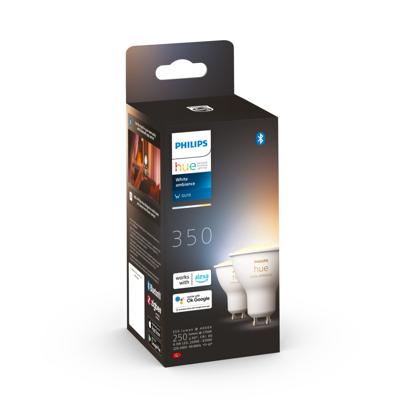 PHILIPS HUE - LED Spot GU10 - White Ambiance - Bluetooth - Duo Pack