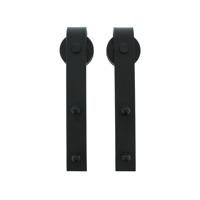 Intersteel Set van 2 rollers tbv schuifdeursysteem - mat zwart - thumbnail