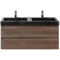 Dante Badmeubelset 120 cm - Tabacco - Wastafel Hardsteen Wit Lucca Dubbel - thumbnail