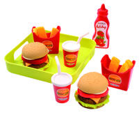 Speelgoedeten Ecoiffier Hamburger Tray - thumbnail