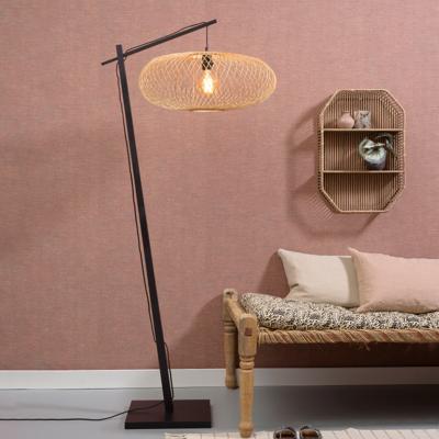GOOD&MOJO Vloerlamp 'Cango' Bamboe, 176cm, kleur Naturel/Zwart