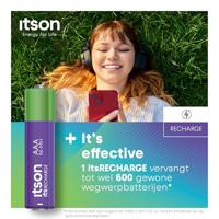 ITSON, gebruiksklare AAA Pro oplaadbare NiMH-batterijen, 800 mAh, verpakking van 8, voor klokken, zaklampen, afstandsbedieningen, HHR03-800IT/8CP - thumbnail