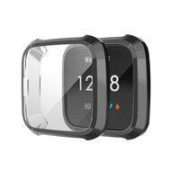 Fitbit Versa Lite Soft TPU case (volledig beschermd) - Zwart Fitbit Versa Lite Soft TPU case (volledig beschermd) - Zwart