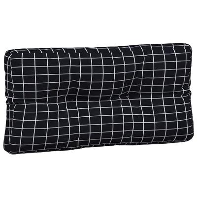 VidaXL Palletkussens 5 st ruitpatroon stof  zwart