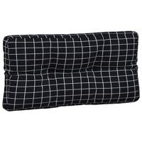 VidaXL Palletkussens 5 st ruitpatroon stof  zwart - thumbnail