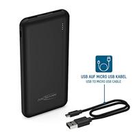 Ansmann PB212 Powerbank 10000 mAh Smart IC LiPo Micro-USB, USB-C, USB Zwart Statusweergave - thumbnail