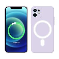 Siliconen volledige dekking Schokbestendige Magsafe Case voor iPhone 11 (Licht paars) - thumbnail