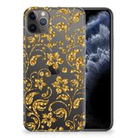 Apple iPhone 11 Pro Max | TPU Case | Gouden Bloemen - thumbnail