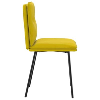 Eetkamerstoelen 6 st fluweel geel