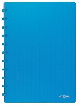 Atoma Trendy schrift, ft A4, 144 bladzijden, commercieel geruit, transparant turkoois Atoma Trendy schrift, ft A4, 144 bladzijden, commercieel geruit, transparant turkoois
