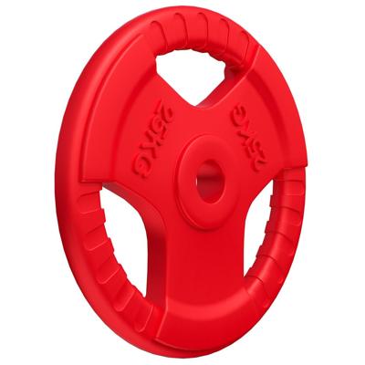 Olympische halterschijf 25 kg Gripper Gietijzer Rubber Coating - 50/51 mm