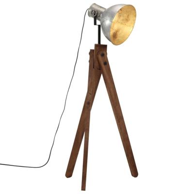 VidaXL Vloerlamp 25 w e27 45x45x120 cm vintage zilverkleurig