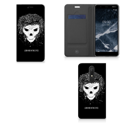 Mobiel BookCase Nokia 5.1 (2018) Skull Hair Mobiel BookCase Nokia 5.1 (2018) Skull Hair