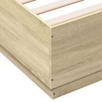 Bedframe bewerkt hout sonoma eikenkleurig 180x200 cm - thumbnail