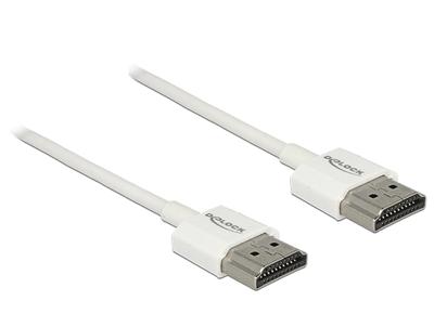 Delock 85120 HDMI-kabel HDMI Aansluitkabel HDMI-A-stekker 0.25 m Wit Vergulde steekcontacten, 4K UHD, Verdraaid, Afgeschermd (drievoudig) Delock 85120 HDMI-kabel HDMI Aansluitkabel HDMI-A-stekker 0.25 m Wit Vergulde steekcontacten, 4K UHD, Verdraaid, Afgeschermd (drievoudig)