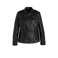 No.1 by OX bikerjack zwart van zacht lamsleer - thumbnail