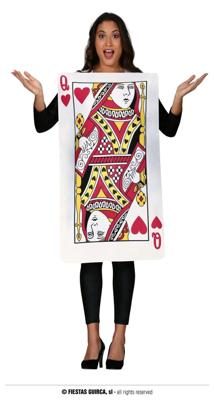 Kaart Hartenvrouw Koningin kostuum