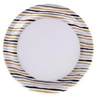 Duni Wegwerp Borden Stripes Black & Gold 22 cm 10 Stuks - thumbnail
