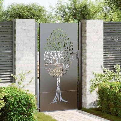 Tuinpoort met slot Zwart 105 x 175 cm Poedergecoat staal