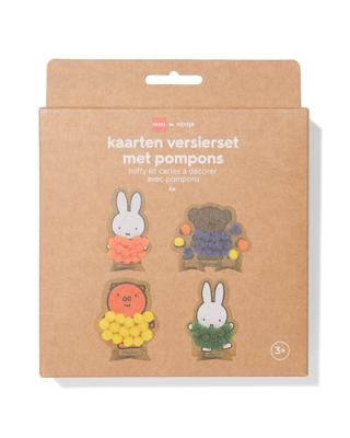 HEMA Nijntje kaarten versieren met pompoms