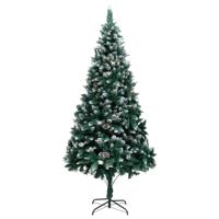 Kunstkerstboom met dennenappels en witte sneeuw 210 cm - thumbnail