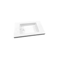 Best Design Wastafel Slim 60 cm Ondiep 35 cm Excl. Kraangat Glans Wit - thumbnail