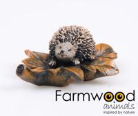 Farmwood Animals Egel op blad natural l10cm - thumbnail